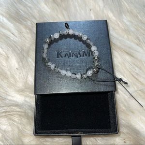 KAINAM Men’s Rutilated Quartz Stretch Bead Bracelet